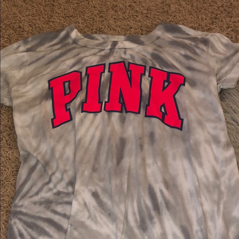 PINK grey and white acid wash shirt (slim fitting)